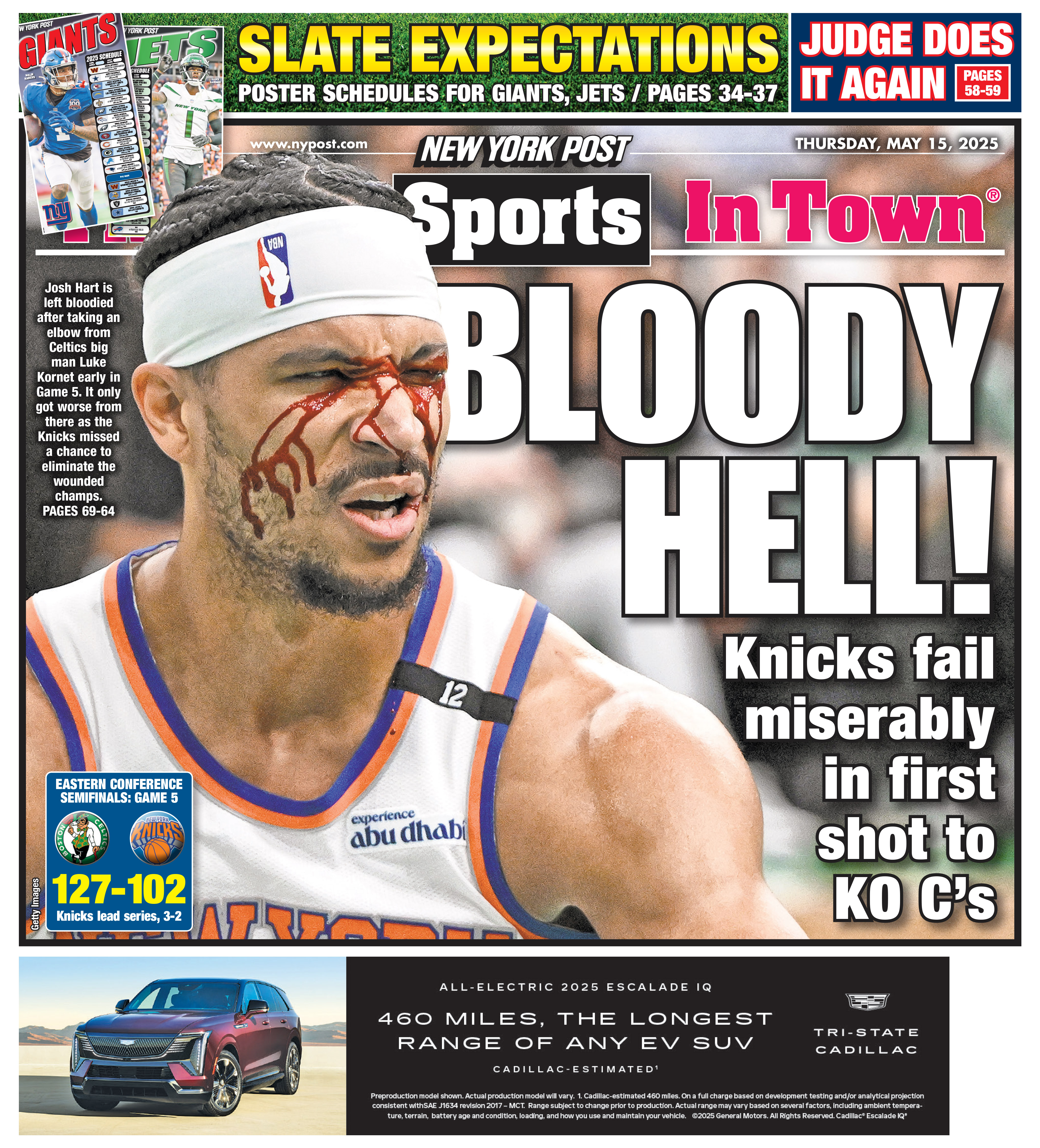 May 15, 2025 New York Post Back Cover